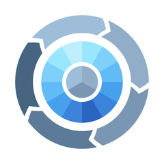 Wall Mural - circle vector diagram infographic. rotation round cycle scheme. process template isolated on whita b