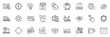 © blankstock - Icons pack as Dollar target, Flash memory and Strong arm line icons for app include Eco bike, Open box, Blood donation outline thin icon web set. Puzzle, Love gift, 5g wifi pictogram. Vector
