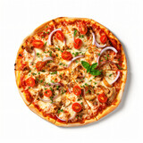 Fototapeta  - Delicious Pizza on white background



Generative AI