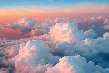 Wall Mural - sky with pink clouds