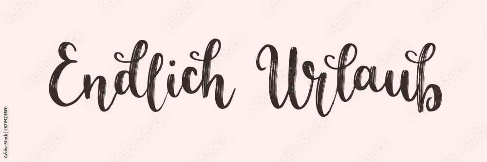 Hand-written lettering in German