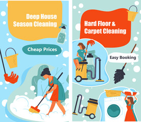 Poster - Hard floor and carpet cleaning, cheap prices web