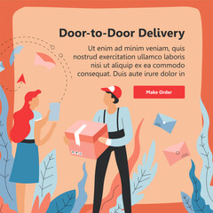 Door to door delivery service, make order web