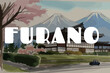 Furano: Painting of a Japanese villa with the name Furano in Hokkaidō