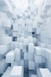 © Iaroslav - Abstract vertical background, white cubes. Background for the site. AI generative.