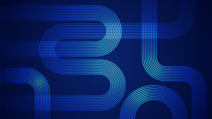 Wall Mural - dark blue abstract background with serpentine style lines as the main component.
