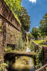 Wall Mural - Walls around Tuscan city og Lucca in Italy