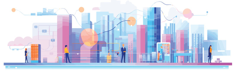 Wall Mural - digital data and big tech imagery vector simple 3d isolated illustration