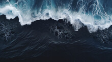 Beautiful Aerial View Of Black Beach