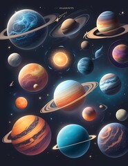planets in space