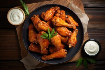 buffalo wings with white sauce