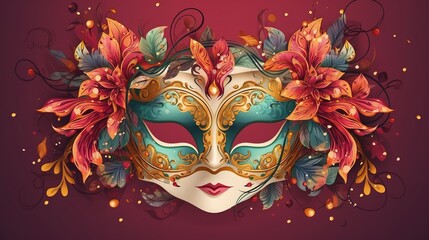 Venetian carnival mask, Generative ai.