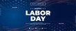 © Devin - blue happy labor day banner with american flag elements