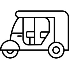 Canvas Print - Rickshaw Icon