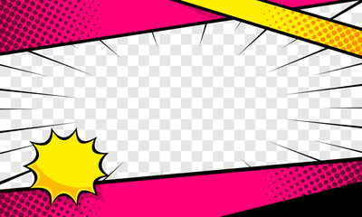 Comic cartoon blank thumbnail background