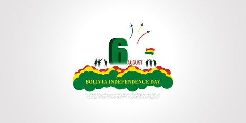 Wall Mural - Vector illustration of Bolivia Independence Day social media story feed template