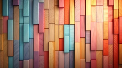 Aufkleber - Generative AI : colorful wood wooden white blue With plank texture wall background Through use wash Giving a feeling of looking old and beautiful