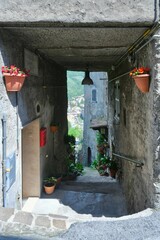 Canvas Print - The historic village of Subiaco, Italy