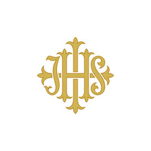 IHS Monogram Logo, God Jesus Christ Design Vector Symbol On White Background.