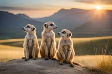 Meerkat Standing On A Rock Generated Ai 
