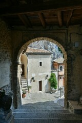 Canvas Print - The historic village of Cervara di Roma, Italy.