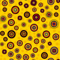 Aufkleber - Abstract geometric Retro polka dot background. Patchwork style.