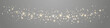 © Liubov - Glitter light background. Christmas luxury banner. Golden dust. Glowing bokeh confetti. Gold and white magic particles border. Flying bright stars. Neon garland lamp. Vector illustration