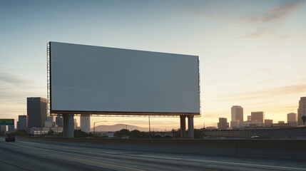 billboard at sunset