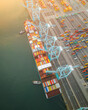 © AmazingAerialAgency - California, US - 08 May 2023: Aerial view of the Port of Long Beach, California, United States