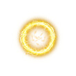 © Orange Sky - Yellow Ball lightning on a transparent background. Abstract electric lightning strike. Light flash, thunder, spark. PNG.