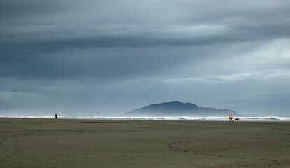 Wall Mural - Otaki Beach with Kapiti Island