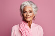 Generative AI closeup portrait  of old gorgeous glamorous beautiful woman grandmother lady isolated background