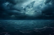 © onlyyouqj - The ocean shrouded in dark clouds and approaching storms. AI technology generated image