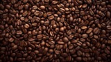 Fototapeta Kuchnia - Closeup Roasted Coffee bean Top View