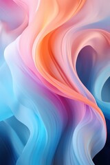 Wall Mural - Abstract background with swirling blue and pink swirls by Generative AI