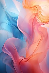 Wall Mural - Abstract background with swirling blue and pink swirls by Generative AI