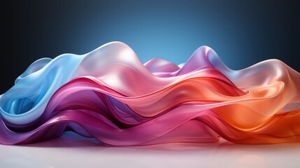 Wall Mural - Abstract background with swirling blue and pink swirls by Generative AI