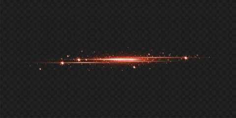 Wall Mural - light flash or red neon stripes. laser beams. beautiful light reflections. glowing stripes on a tran
