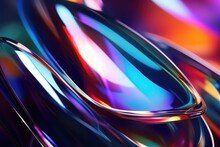 Colorful Glass 3d Object, Abstract Wallpaper Background