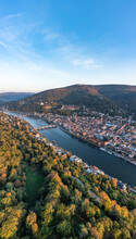 Aerial View Of Heidelberg Old Town In Autumn Season