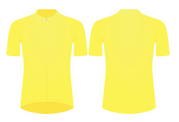 Wall Mural - Yellow cycling jersey. vector illustration