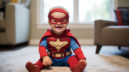 Sticker - Baby Dressed as a Hero