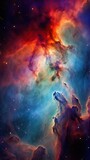 Fototapeta Kosmos - Colorful wallpaper nebula background.