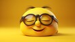 sleeping emoji and sweet smile 3d rendering