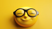 Sleeping Emoji And Sweet Smile 3d Rendering