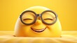 sleeping emoji and sweet smile 3d rendering