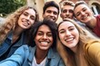 © Adriana - Multiracial group of friends having fun together outdoors on city street- Young cheerful people walking hugging outside- Next gen z lifestyle concept-Smiling student enjoying vacation