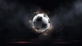 Fototapeta Sport - soccer ball in goal net