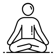 Wall Mural - Yoga Line Icon