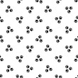 Paw seamless pattern. Repeating cute pet dog or cat background. Repeated modern footprint design for prints. Sample texture black and white silhouette foot. Repeat marks swatch. Vector illustration